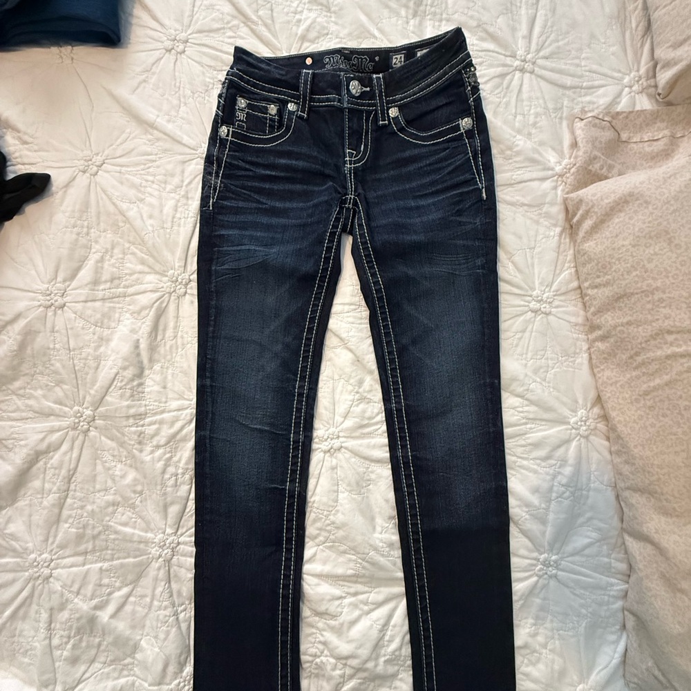 Miss Me Dark Blue Skinny Jeans